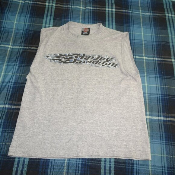 Harley Davidson Gray Tanktop Black Hills, Sturgis Rally, Grand Rapids ,SD Size M - Picture 1 of 6